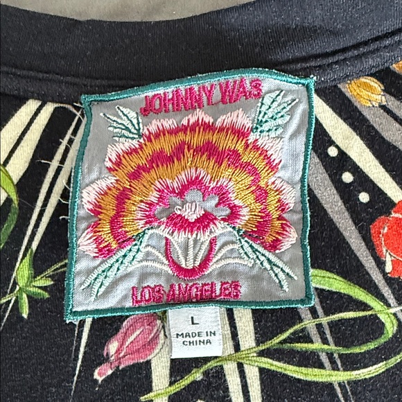 Johnny Was Black Celestial and Floral Long Sleeve Top - Picture 2 of 4